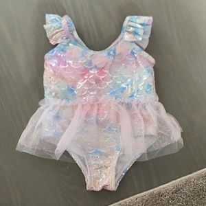 Sparkle mermaid baby bathing suit